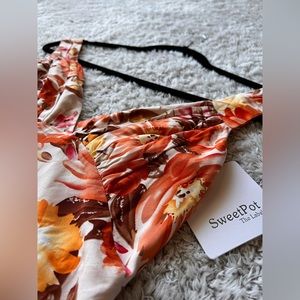Sweet Pot Autumn Floral MIDI Dress XS